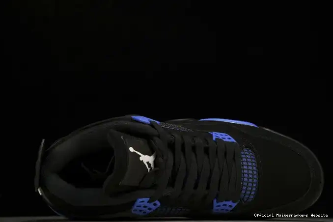 Official Maikesneakers Black Retro Jordan 4 CT8527-018 Game Royal 0617